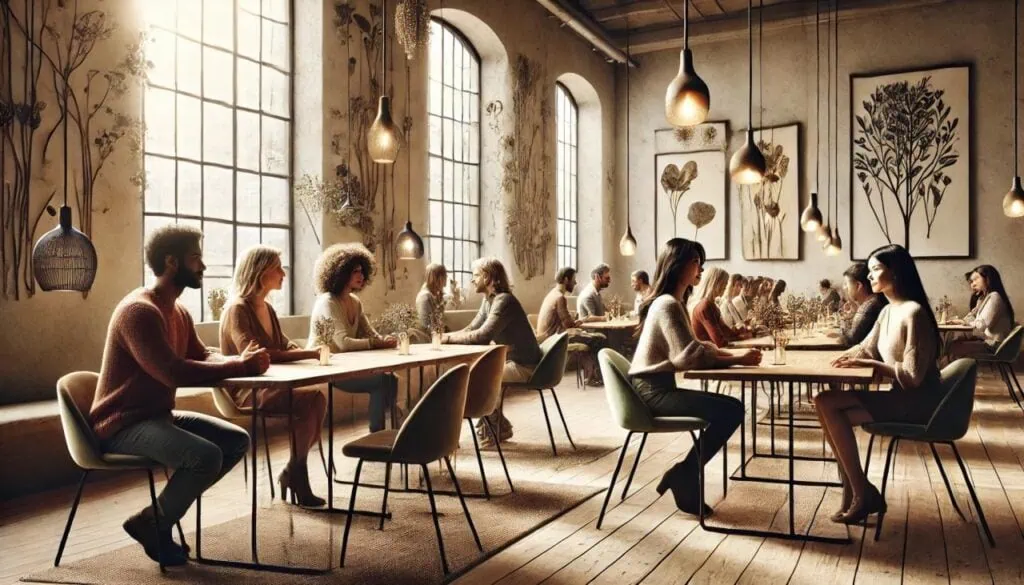 Speed-Dating Fragen: Speed Dating in einem Café